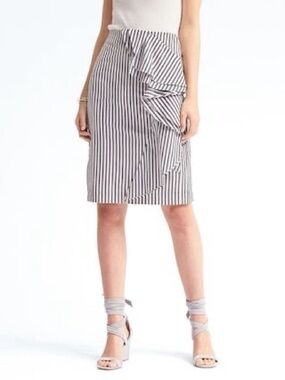 Banana Republic Cascade Striped Pencil Skirt